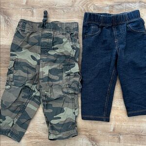 Carter's Camouflage Cargo and Denim Jeans Set